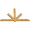 Ekena Millwork Kennewick Rough Sawn Timber Gable Bracket, Western Red Cedar, 60"W x 38"H x 2"D x 4"F, 15/12 Pitch GBW060X38X0204KEN00RWR - alternate 5